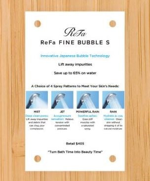 ReFa Acrylic Shower Plaque-Special Order